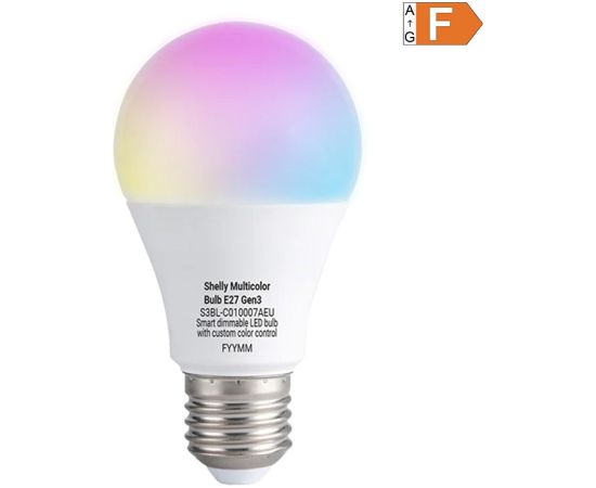 SHELLY Multicolor Bulb Gen3 E27 LED Light Bulb Viedās lampas un spuldzes