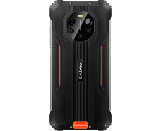 Blackview Rugged BL8800 Dual 5G Pro 6.58" FHD+IPS 1080x2408 8GB/128GB, MT6833V Octa-core 2.2GHz, 16MP Front/5MP+50MP Back Camera FLIR thermal camera Battery 8380mAh Type-C Android 11 Fingerprint Dual SIM NFC NO Charger MIL-STD-810H Orange Mobilie telefoni