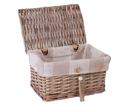 Basket WILLI STRIPE kaanega 30x20xH18cm Jaunumi, mēbeles, māja