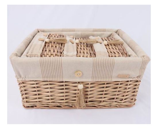 Basket WILLI STRIPE 42x32xH19cm Jaunumi, mēbeles, māja
