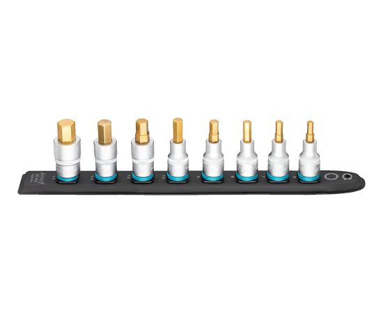 Hazet SmartRail 1/2 socket set, hexagon socket, 8 pieces (black, 6mm - 17mm, short) Новинки Для дома и сада 