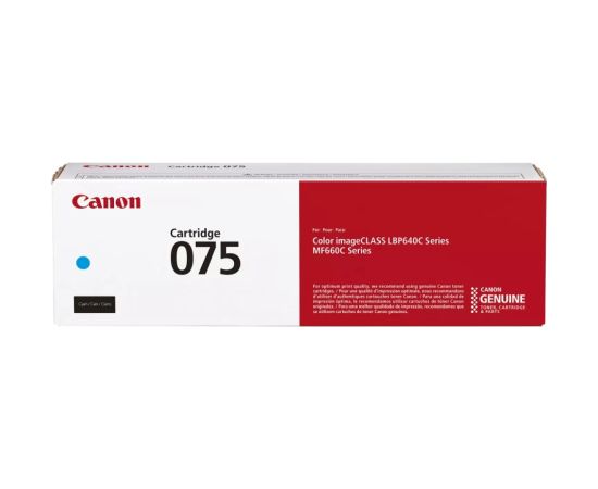 Canon CRG 075 C (6364C002) Toner Cartridge, Cyan Lāzerprinteru izejmateriāli