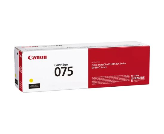 Canon CRG 075 Y (6362C002) Toner Cartridge, Yellow Lāzerprinteru izejmateriāli
