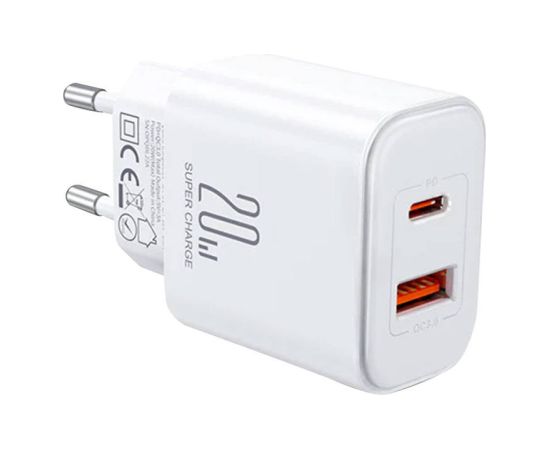 Charger Joyroom JR-TCF05 Flash, 20W + C to L Cable 1m (White) Новинки Компьютерная техника