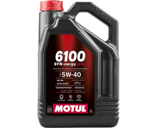 MOTUL 6100 SYN-nergy SPEC 5W-40 4L ACEA A3/B4  API SN Motora eļļas