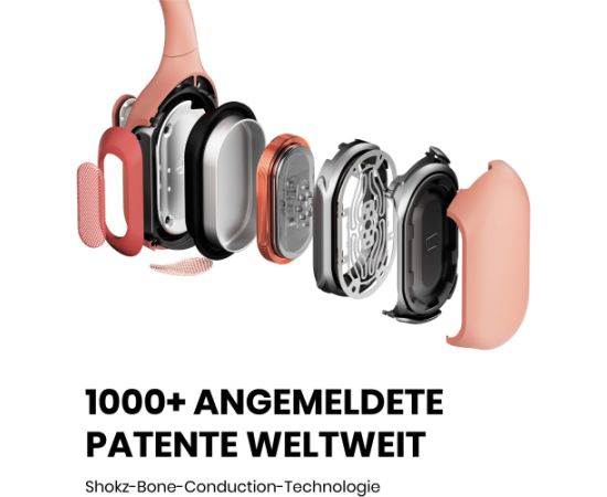 Shokz OpenRun Pro, headphones (pink, Bluetooth, IP55) Aудио-видео