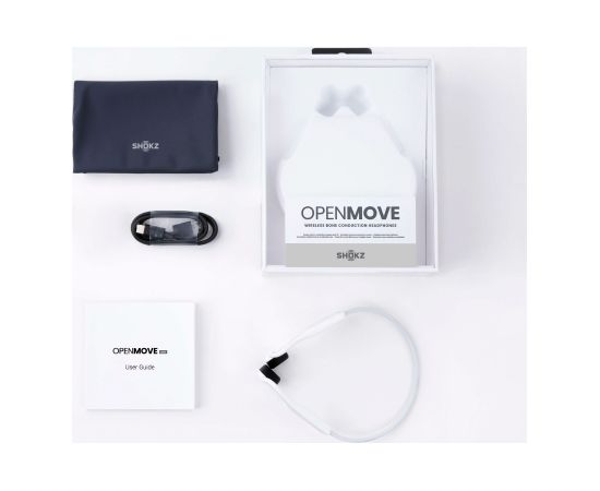 Shokz OpenMove, headphones (white, Bluetooth, USB-C) Aудио-видео