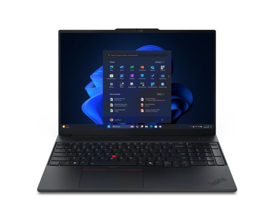 Lenovo ThinkPad E16 Gen 3 (Intel) Copilot+ PC Intel Core Ultra 7 256V Laptop 40.6 cm (16") WUXGA 16 GB LPDDR5x-SDRAM 512 GB SSD Wi-Fi 6E (802.11ax) Windows 11 Pro English Black Portatīvie datori
