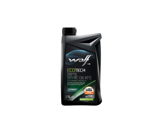 WOLF ECOTECH 0W16 SP/RC G6 XFE 1L API SP/RC, ILSAC GF-6 B Моторные масла