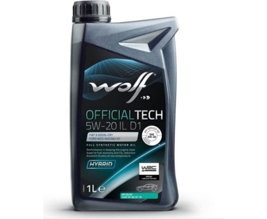 WOLF OFFICIALTECH 5W20 ILD1 1L API SQ/RC, ILSAC GF-7 A Motora eļļas
