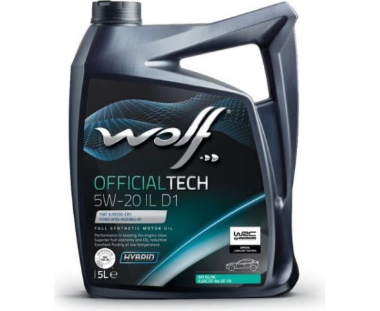 WOLF OFFICIALTECH 5W20 ILD1 5L API SQ/RC, ILSAC GF-7 A Motora eļļas
