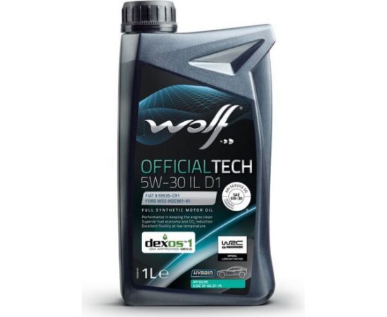 WOLF OFFICIALTECH 5W30 ILD1 1L API SP/RC dexos1 Gen3 Motora eļļas