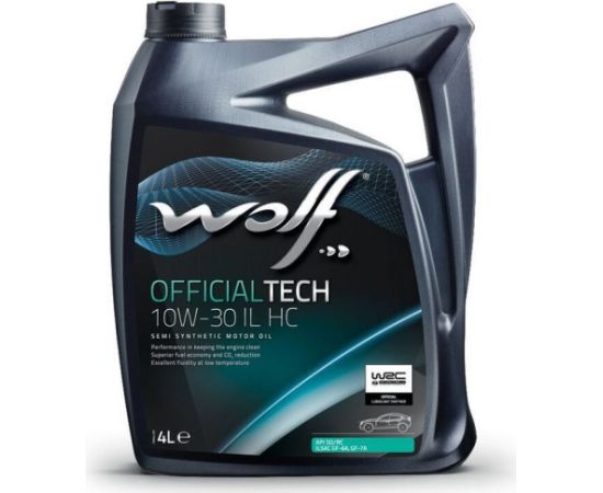 WOLF OFFICIALTECH 10W30 ILHC 4L API SQ/RC, ILSAC GF-7 A Motora eļļas