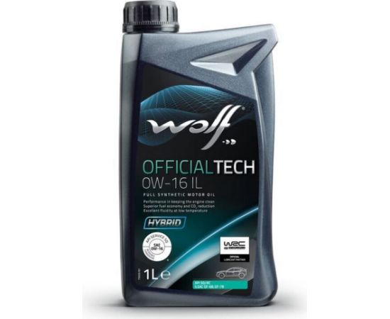 WOLF OFFICIALTECH 0W16 IL 1L API SQ/RC, ILSAC GF-7B Motora eļļas