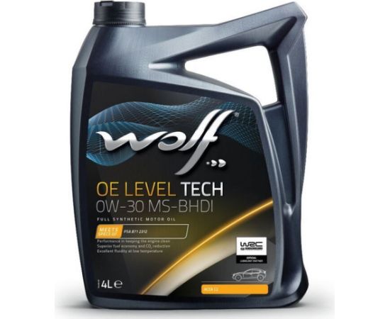 WOLF OE LEVEL 0W30 MS-BHDI 4L ACEA C2 PSA,FIAT,IVECO Motora eļļas