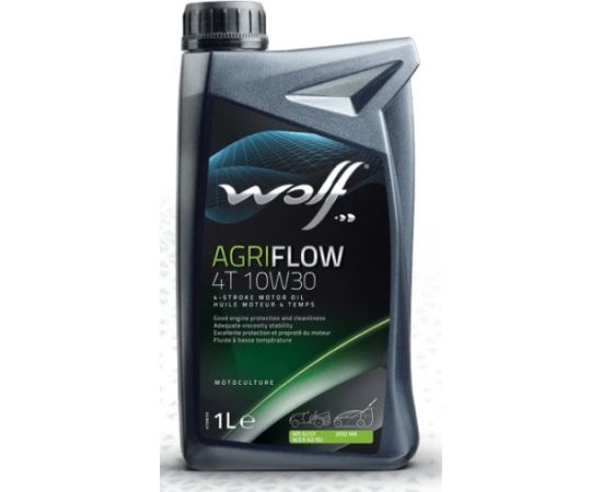 WOLF AGRIFLOW 4T 10W30 SJ 1L A2/B2, API SJ/CF, JASO MA 4T četrtaktu eļļas