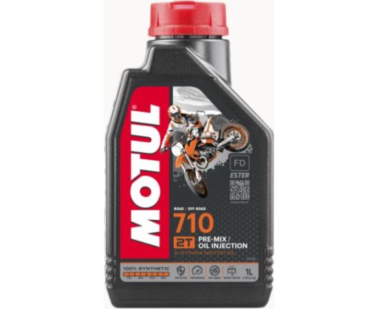 MOTUL 710 2T Esteru Sintēze1L Moto API TC, JASO FC, FD 2T divtaktu eļļas