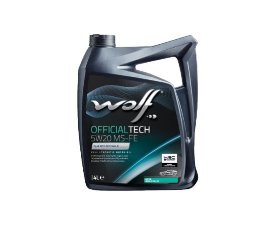 WOLF OFFICIALTECH 5W20 MS-FE 4L SN, A1/B1/C5 API SN/RC Motora eļļas