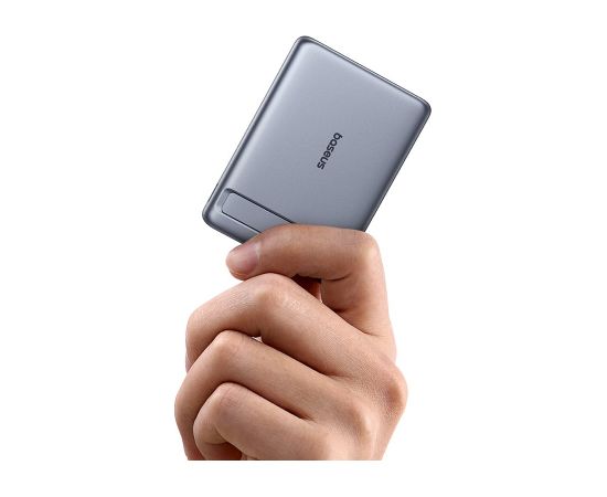 Baseus PicoGo AM31 Qi2 Pārnēsājamā baterija 5000 mAh 20W / pelēks Power Banks