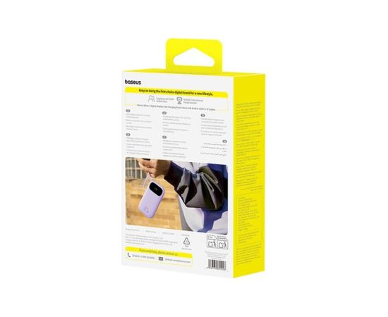 Baseus EnerFill FC21 Qpow 3 Ultra Pārnēsājamā baterija 20000 mAh 22.5W / violets Power Banks
