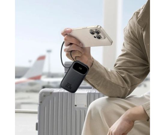 Baseus EnerFill FC31 Pārnēsājamā baterija 10000 mAh 22.5W USB-C + Lightning / melns Power Banks