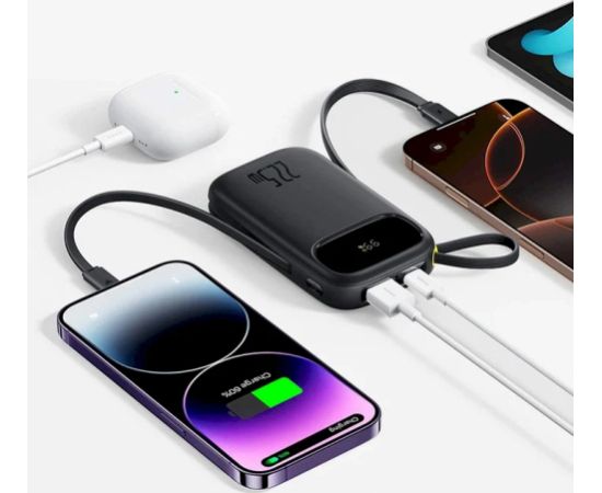 Baseus EnerFill FC31 Pārnēsājamā baterija 10000 mAh 22.5W USB-C + Lightning / melns Power Banks