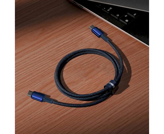 Baseus Tungsten Gold USB-C to USB-C kabelis 100W 1m / zils Data USB kabeļi