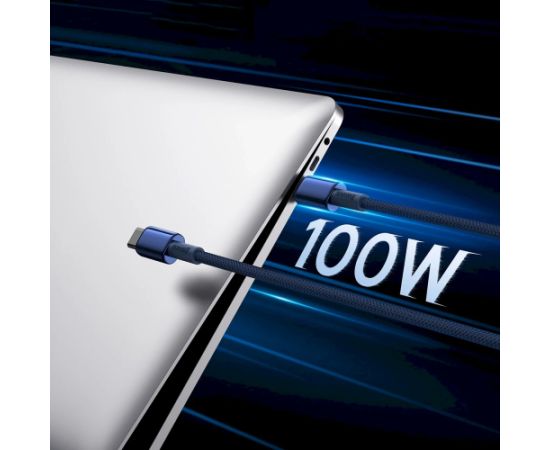 Baseus Tungsten Gold USB-C to USB-C kabelis 100W 1m / zils Data USB kabeļi