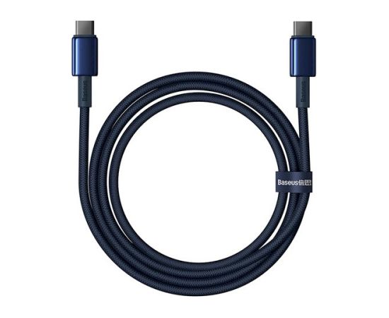 Baseus Tungsten Gold USB-C to USB-C kabelis 100W 1m / zils Data USB kabeļi