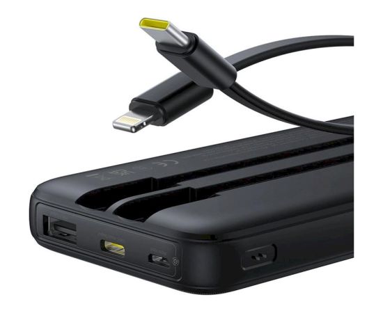 Baseus Lipow Pārnēsājamā baterija 10000 mAh 22.5W / melns Power Banks