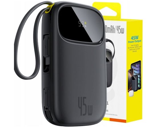 Baseus EnerFill FC31 QPow3 Pārnēsājamā baterija 20000 mAh 45W / melns Power Banks
