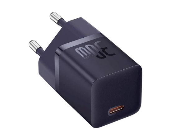 Baseus GaN5 Lādētājs USB-C EU 30W / violets Telefonu lādētāji 220v