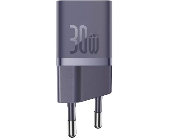 Baseus GaN5 Lādētājs USB-C EU 30W / violets Telefonu lādētāji 220v