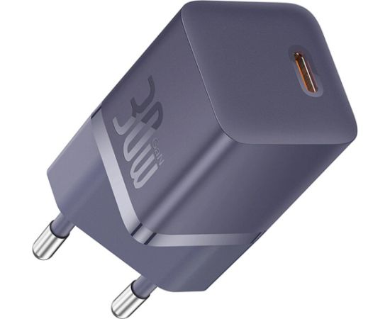 Baseus GaN5 Lādētājs USB-C EU 30W / violets Telefonu lādētāji 220v