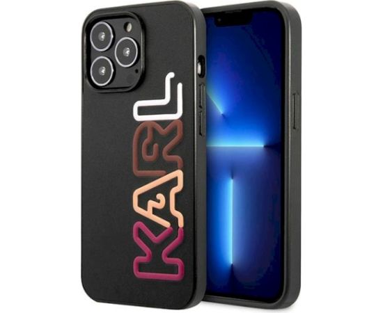 Karl Lagerfeld KLHCP13XPCOBK Hardcase Multipink Brand Aizsargapvalks priekš iPhone 13 Pro Max 6.7" / melns Neoriģinālie Maciņi