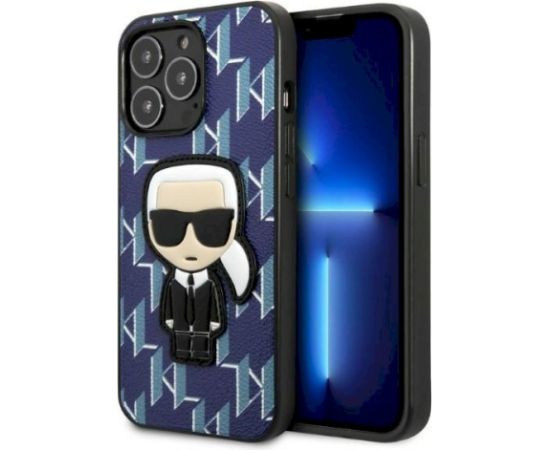 Karl Lagerfeld KLHCP13LPMNIKBL hardcase Monogram Ikonik Patch Aizsargapvalks priekš iPhone 13 Pro / 13 6,1" / zils Neoriģinālie Maciņi