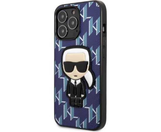 Karl Lagerfeld KLHCP13LPMNIKBL hardcase Monogram Ikonik Patch Aizsargapvalks priekš iPhone 13 Pro / 13 6,1" / zils Neoriģinālie Maciņi