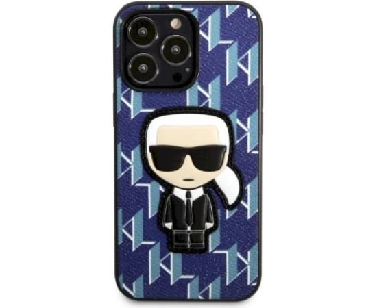 Karl Lagerfeld KLHCP13LPMNIKBL hardcase Monogram Ikonik Patch Aizsargapvalks priekš iPhone 13 Pro / 13 6,1" / zils Neoriģinālie Maciņi