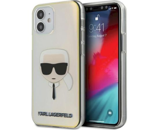 Karl Lagerfeld KLHCP12SPCKHML Hardcase Iridescent Karl`s Head Aizsargapvalks priekš iPhone 12 mini 5,4" / multicolor Neoriģinālie Maciņi