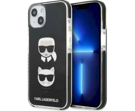 Karl Lagerfeld KLHCP13MTPE2TK Karl&Choupette Head Aizsargapvalks priekš iPhone 13/14/15 6,1" / melns Neoriģinālie Maciņi
