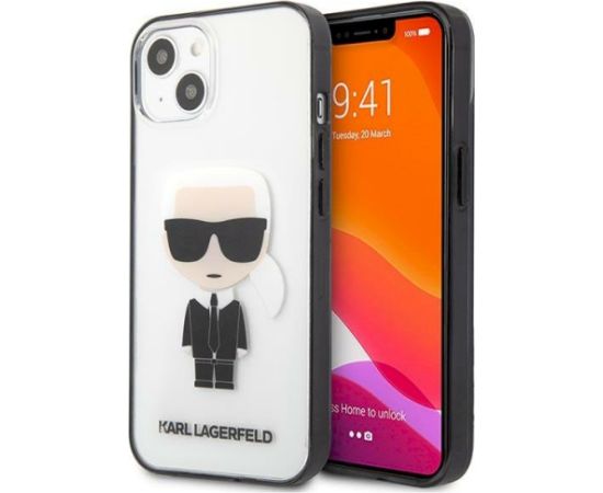 Karl Lagerfeld KLHCP13SHIKCK Ikonik Karl Aizsargapvalks priekš iPhone 13 mini 5.4" / caurspīdīgs Neoriģinālie Maciņi