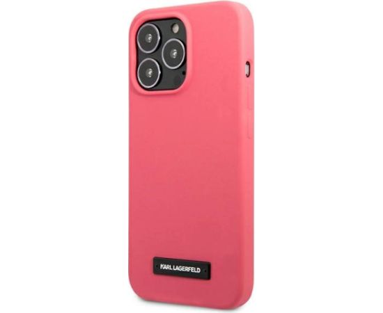 Karl Lagerfeld KLHCP13LSLMP1PI Aizsargapvalks priekš iPhone 13 Pro / 13 6,1" / fuksijas Neoriģinālie Maciņi