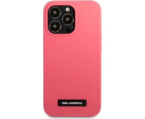 Karl Lagerfeld KLHCP13LSLMP1PI Aizsargapvalks priekš iPhone 13 Pro / 13 6,1" / fuksijas Neoriģinālie Maciņi