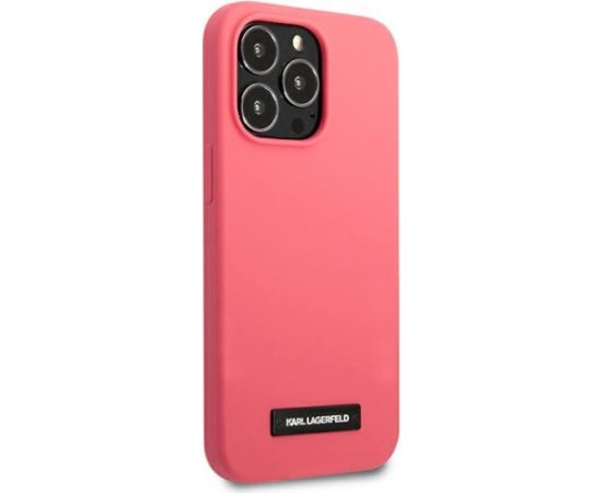 Karl Lagerfeld KLHCP13LSLMP1PI Aizsargapvalks priekš iPhone 13 Pro / 13 6,1" / fuksijas Neoriģinālie Maciņi