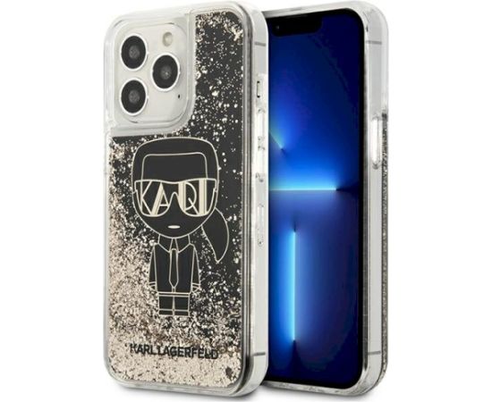 Karl Lagerfeld KLHCP13XLGGKBK Liquid Glitter Gatsby Aizsargapvalks priekš iPhone 13 Pro Max 6,7" / melns Neoriģinālie Maciņi