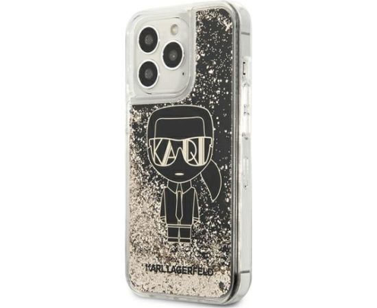 Karl Lagerfeld KLHCP13XLGGKBK Liquid Glitter Gatsby Aizsargapvalks priekš iPhone 13 Pro Max 6,7" / melns Neoriģinālie Maciņi