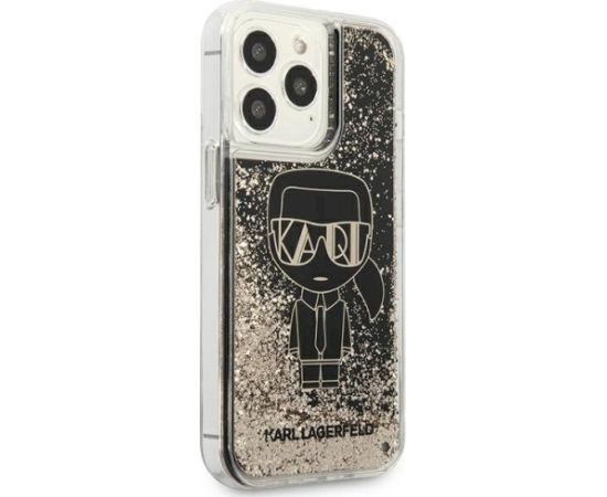 Karl Lagerfeld KLHCP13XLGGKBK Liquid Glitter Gatsby Aizsargapvalks priekš iPhone 13 Pro Max 6,7" / melns Neoriģinālie Maciņi