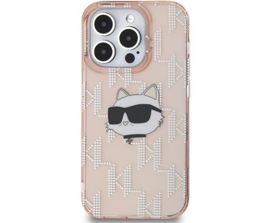 Karl Lagerfeld KLHCP13XHKLPCHP Hardcase IML Choupette Head & Monog Aizsargapvalks priekš iPhone 13 Pro Max 6.7" / rozā Neoriģinālie Maciņi