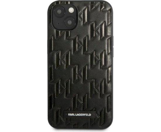 Karl Lagerfeld KLHCP13SMNMP1K Monogram Plaque Hardcase Aizsargapvalks priekš iPhone 13 mini 5,4" / melns Neoriģinālie Maciņi