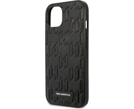 Karl Lagerfeld KLHCP13SMNMP1K Monogram Plaque Hardcase Aizsargapvalks priekš iPhone 13 mini 5,4" / melns Neoriģinālie Maciņi
